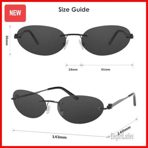 Y2K Oval Sunglasses UV400 Protection Metal Frame Unisex Retro Style main image 6